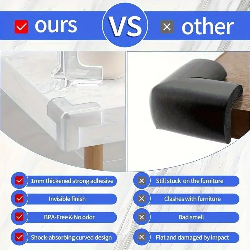 Т-образная мебельная угловая защита безопасная для детей ножек стола от