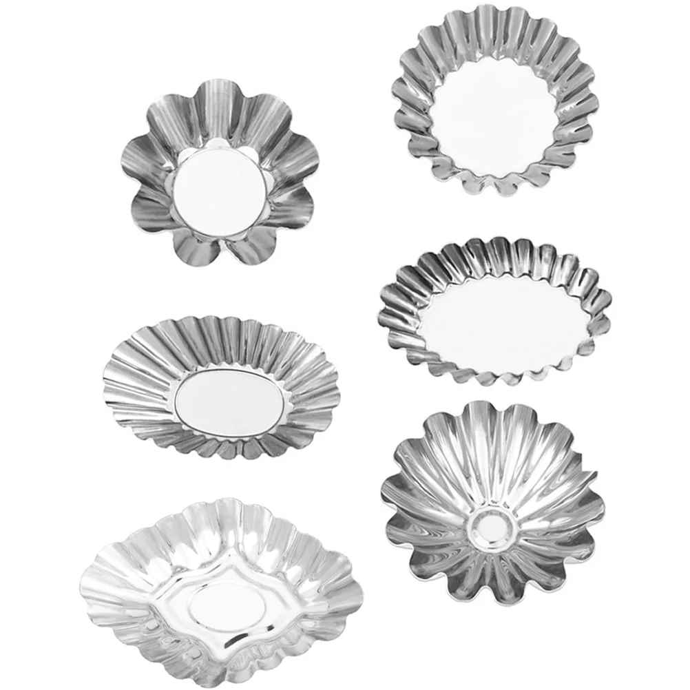 

6Pcs Egg Molds Stainless Steel Egg Molds Decorative Egg Molds Kitchen Molds