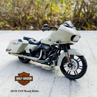 maisto 118 harley davidson motorcycle 2018 cvo road glide cream white alloy motorcycle model toy car collection