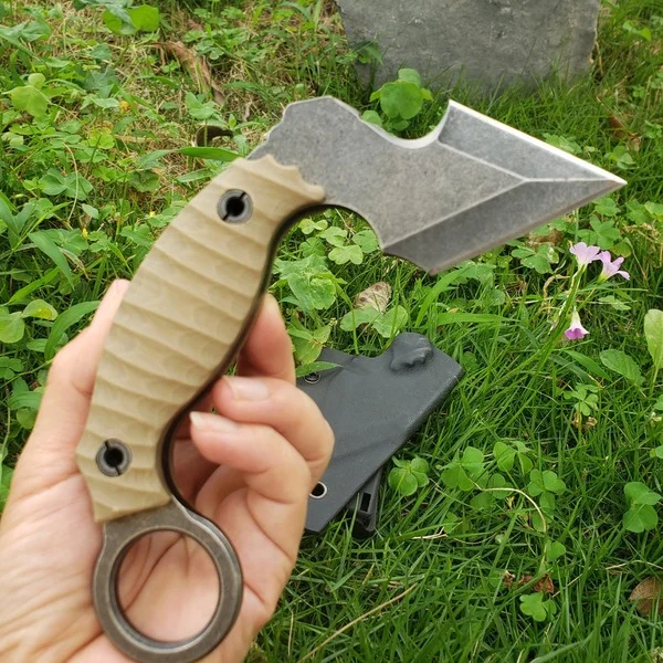 Керамбит нож-коготь единорог искусственное лезвие пустыня рукоятка G10