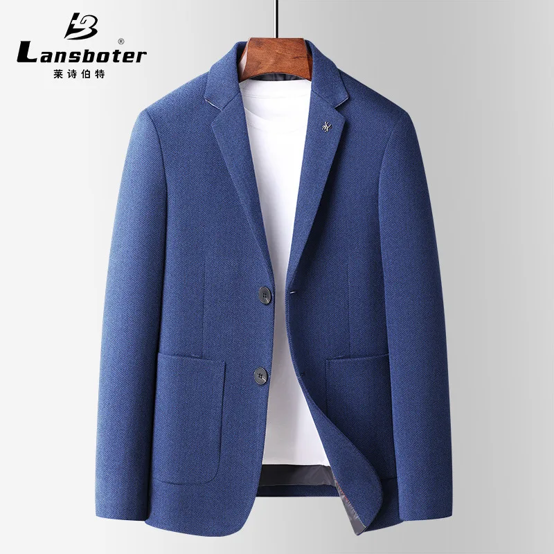 

Herringbone Fleece Suit Men's Spring And Autumn New Slim Fit Small Suit Men's Wool Suit Coat Men