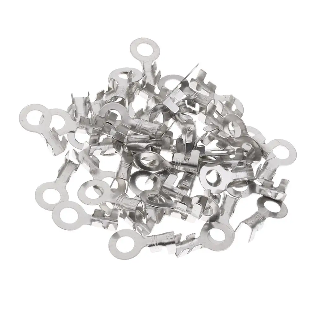 

High Quality 50Pcs Inner Dia 6mm Ring Terminals Circular Splic