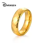 Вольфрамовые кольца DARHSEN для влюбленных женщин и мужчин, модные ювелирные изделия Серебряного и золотого цвета, лучший подарок отцу, уникальный дизайн, размер 5, 6, 7, 8, 9, 10, 11, 12