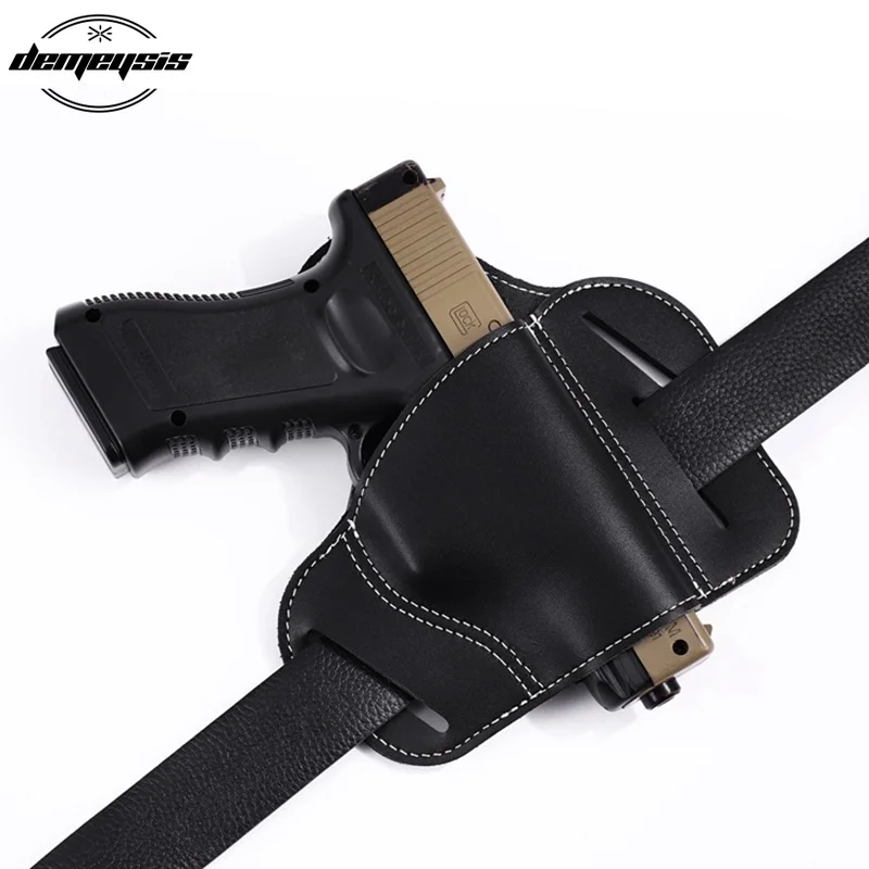 

OWB кобура для пистолета Кожаный скрытый пояс кобура для Glock 17 19 22 23 43 Sig Sauer P226 P229 Ruger Beretta 92 M92