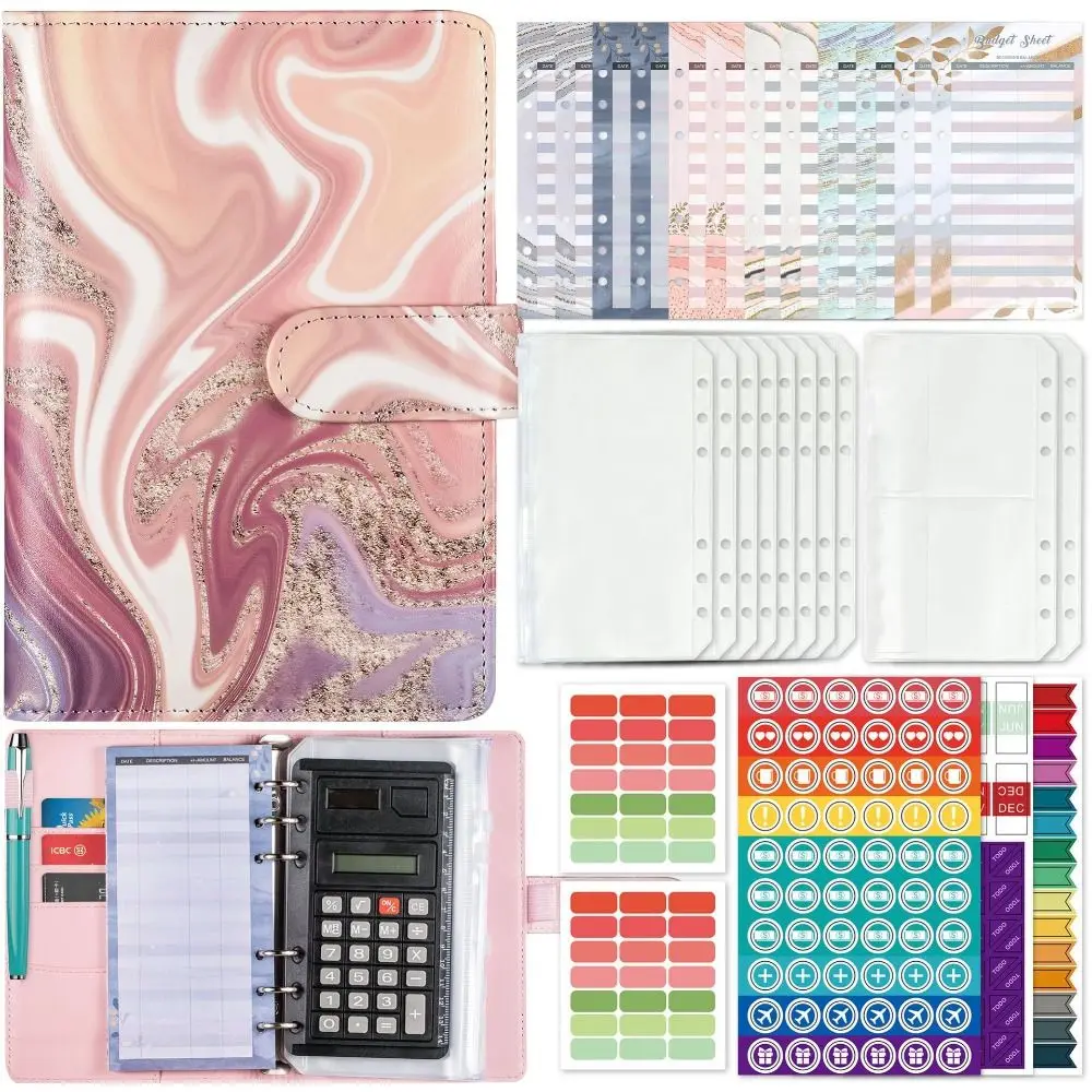 

Financial Management A6 Budget Ring Binders Set Habit Cultivation With Calculator Budget Binder Planner Spiral Binder Loose Leaf