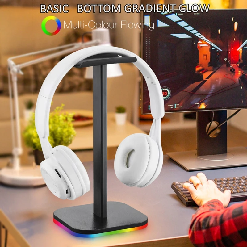 

Игровая Подставка для наушников, настольный Съемный держатель для гарнитуры, легкая сборка, креативное крепление для наушников, подарок дл...