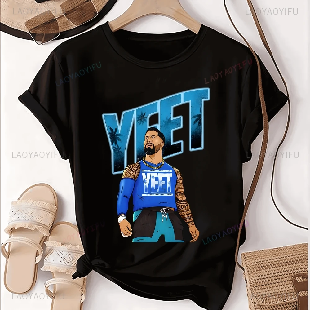 Футболка с принтом Jey Uso Wrestler топ Neutral Trend рубашка унисекс короткими рукавами в