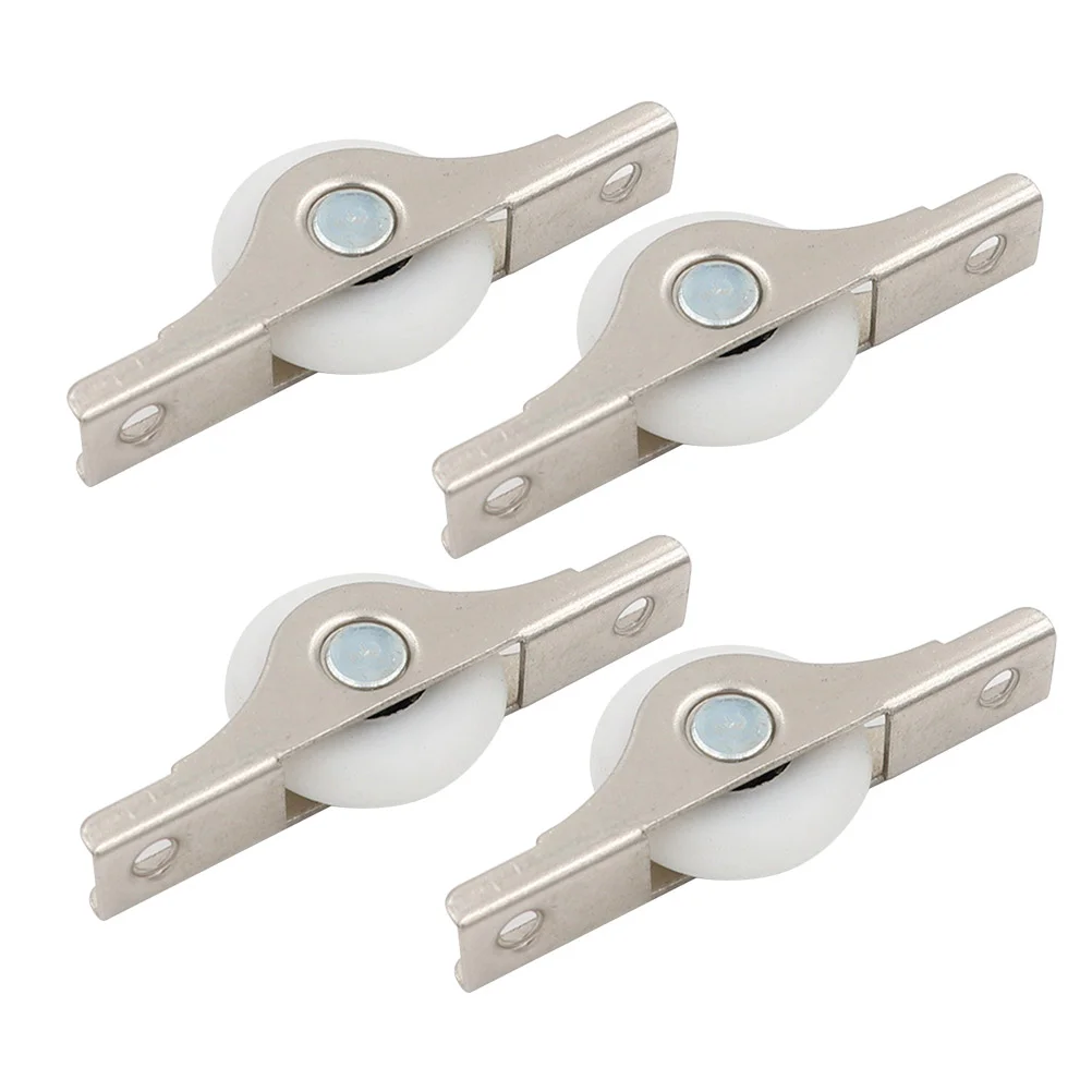 

4pcs Roller Wardrobe Door Pulley Wardrobe Door Wheel Window Sliding Glider Window Curtain Track Roller Door Pulley Roller