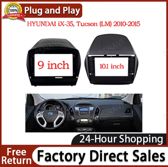 9/10.1 дюймовая рама 2 din для HYUNDAI TUCSON IX35 2010-15 панель установки DVD-плеера комплект