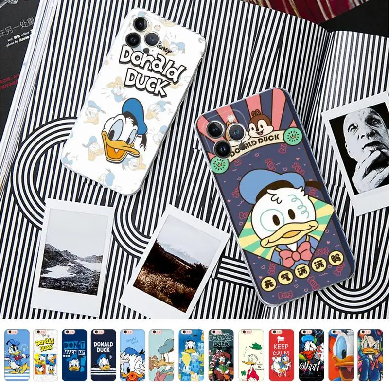 

Disney Donald Duck Phone Case For iPhone 14 11 12 13 Mini Pro XS Max Cover 6 7 8 Plus X XR SE 2020 Funda Shell