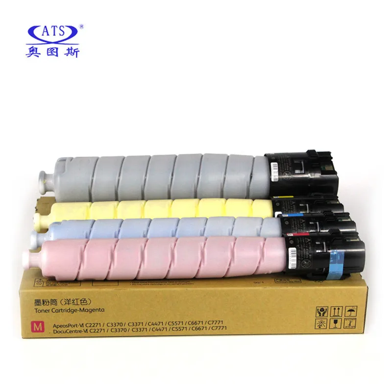 

4PCS/Set BK500g CMY293g Toner Cartridge For Xerox ApeosPort-VI C3370 C3371 C4471 C5571 C6671 7771 Compatible Toner Powder