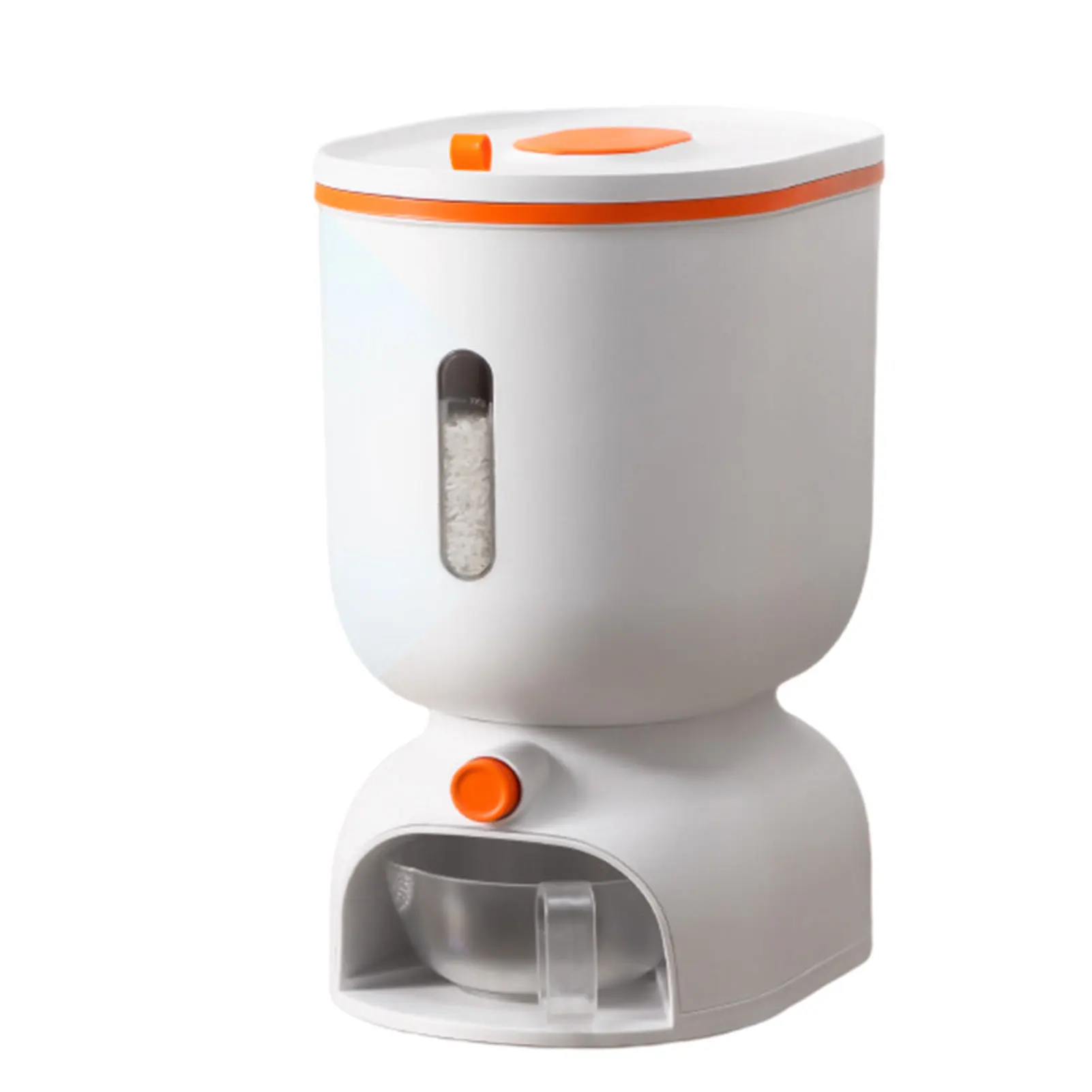 

Rice Dispenser 14.3Lbs Rice Storage Container Dry Food Storage Bucket With Measuring Cup Sealed And Moisture-Proof Press To