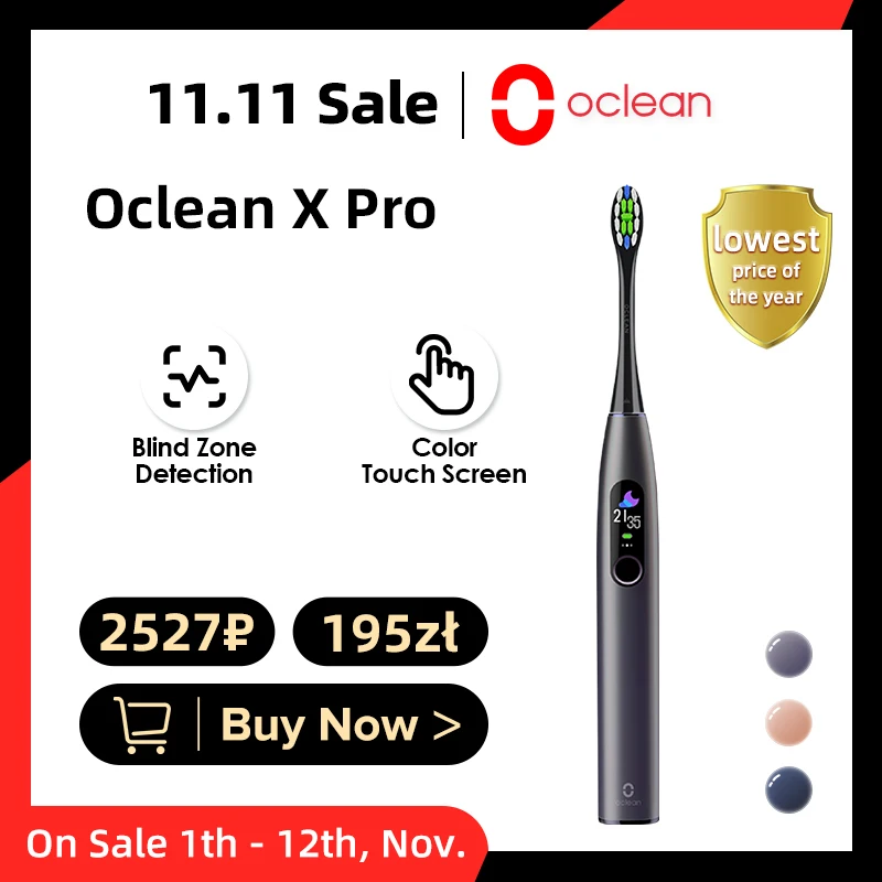 

Oclean X Pro Умный Соник Электрический Зубная щётка Набор IPX7 Ультразвук Отбеливание Щетка Перезаряжаемые Автоматический Ультразвуковой Зубная ...