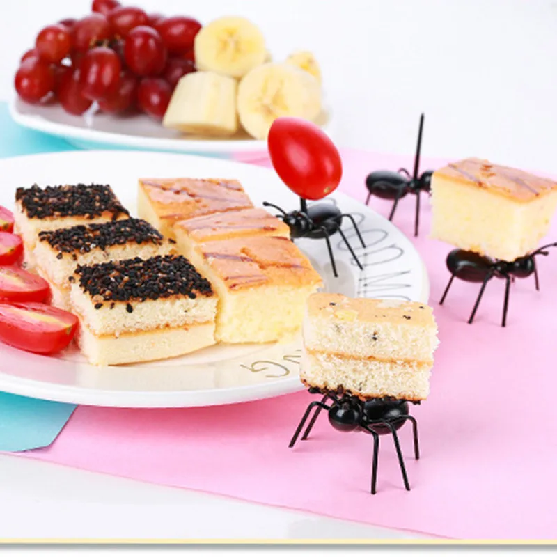 12 PCS Ant Food Fruit Picks decoration Ant Shape For Party D