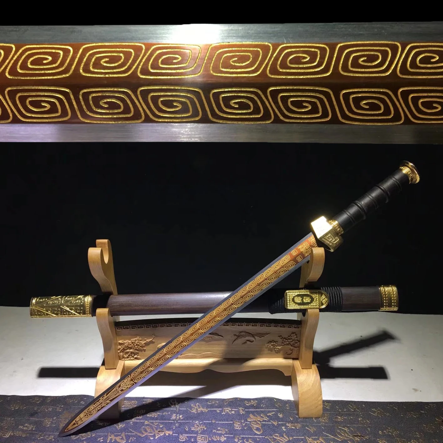 76 см средневековый китайский первый Императорский меч из настоящей ...