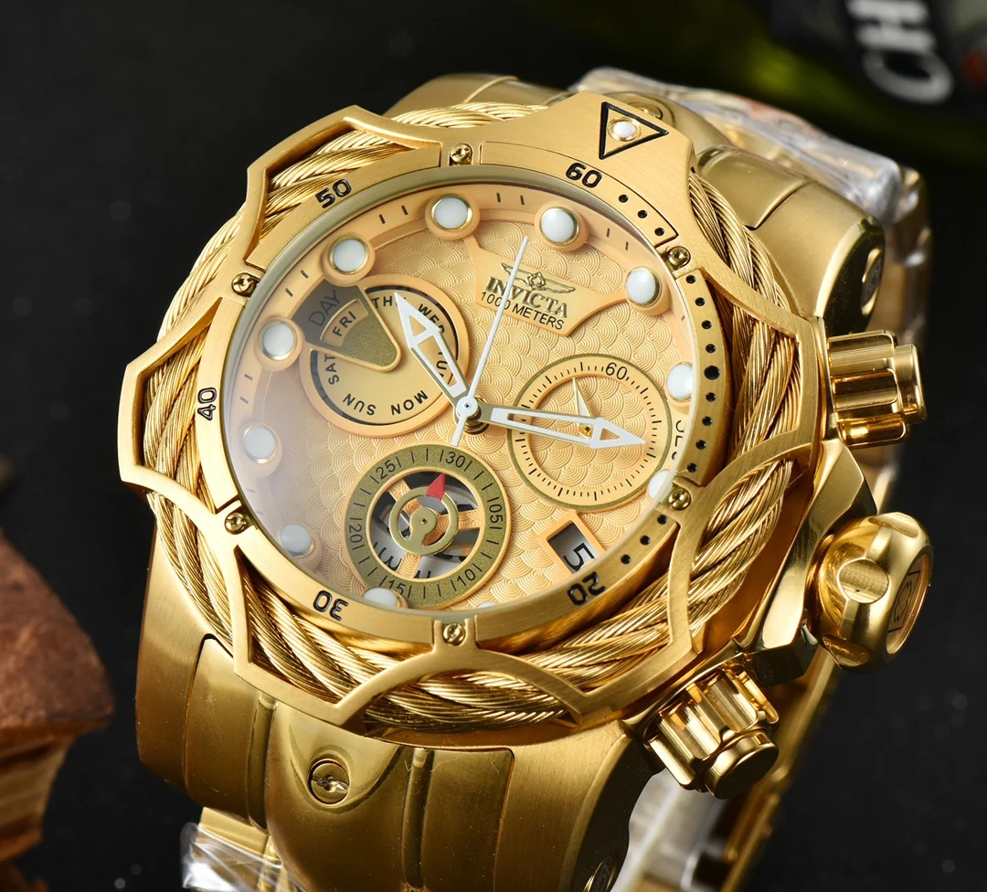 Часы наручные мужские с большим циферблатом многофункциональные спортивные в