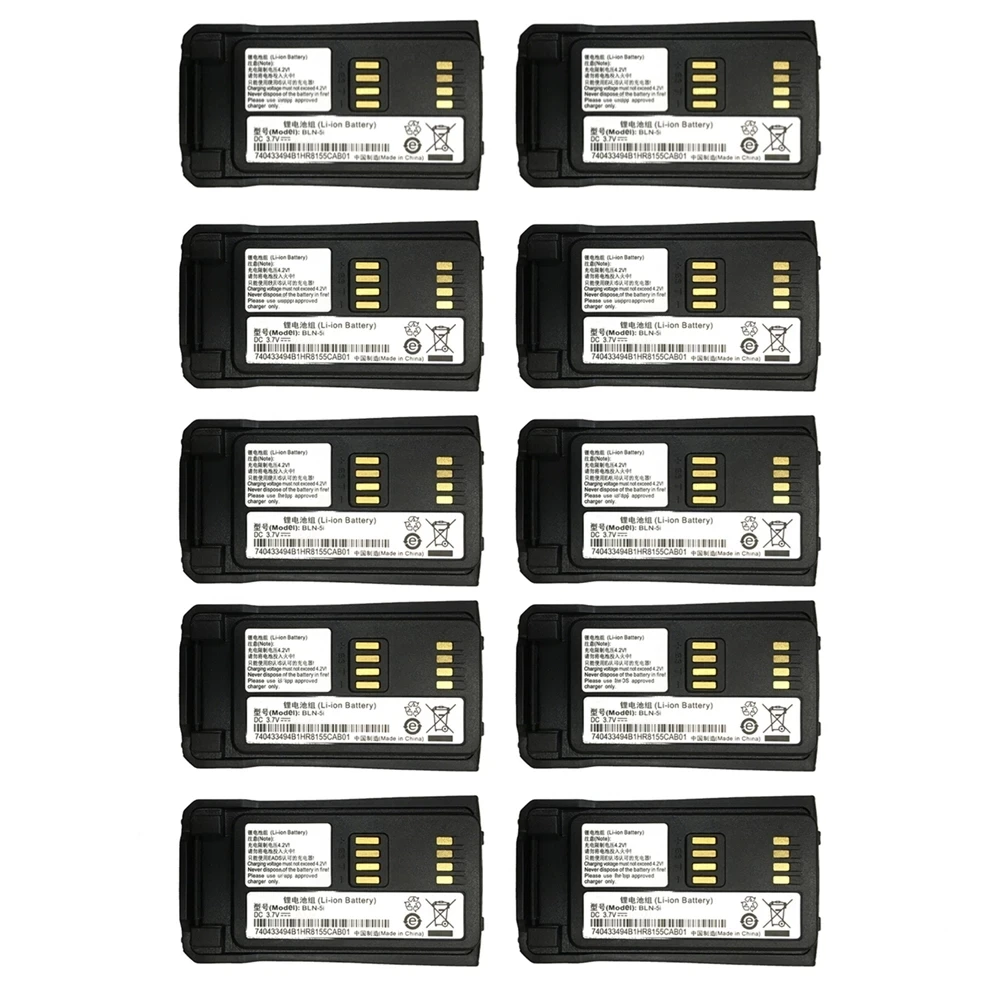 Ten Packs 3000mAh 3.7V 11.1Wh Lithium-Ion Battery for BLN-5i for EADS Airbus Cassidian TH9 THR9 THR9i THR9+ Tetra Radio BLN-6L
