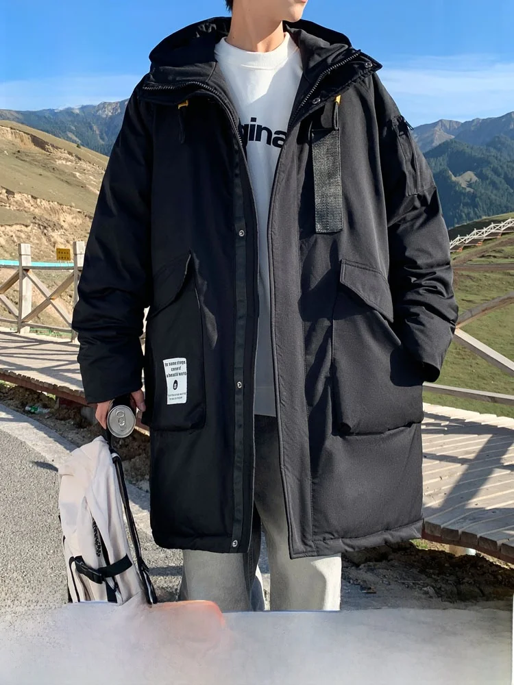 Официальный пуховик средней длины в Нью-Йорке мужское зимнее новое пальто-карго