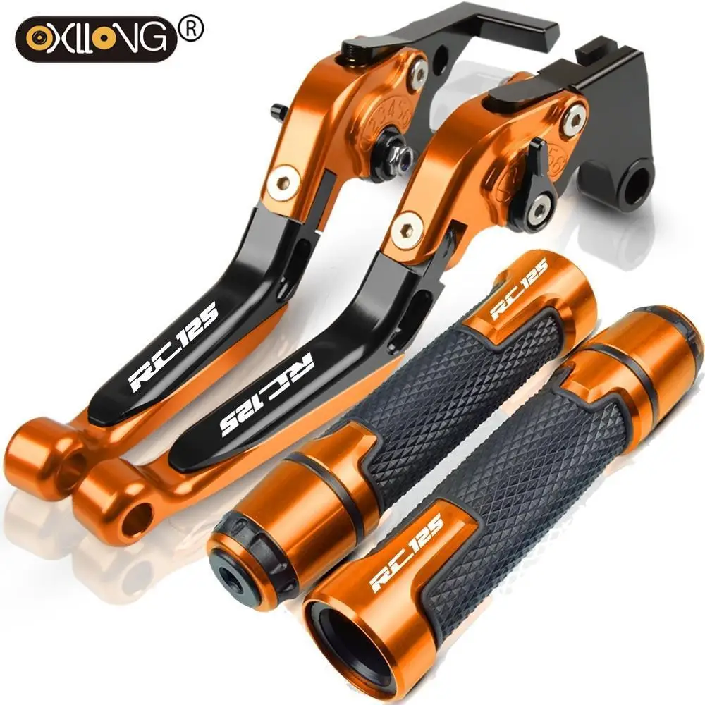 

For RC125 2011 2012 2013 2014 2015 2016 2017 2018 Motorcycle Accessories Brake Clutch Levers and Handlebar Hand Grips ends