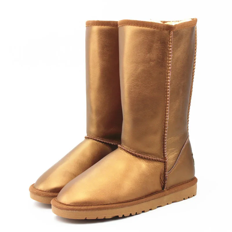 

Высокие ботинки 2023, обувь из натуральной кожи, женская зимняя Классическая Женская обувь для снега, ботинки на толстом плюше, женская обувь, теплая обувь