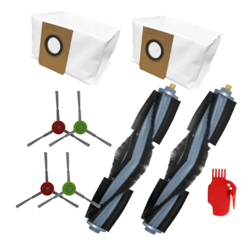 

9PCS For Ecovacs X1 TURBO/OMNI Robot Vacuum Cleaner Parts Replacement Roll Main Brush Side Brushes HEPA Filter Rag