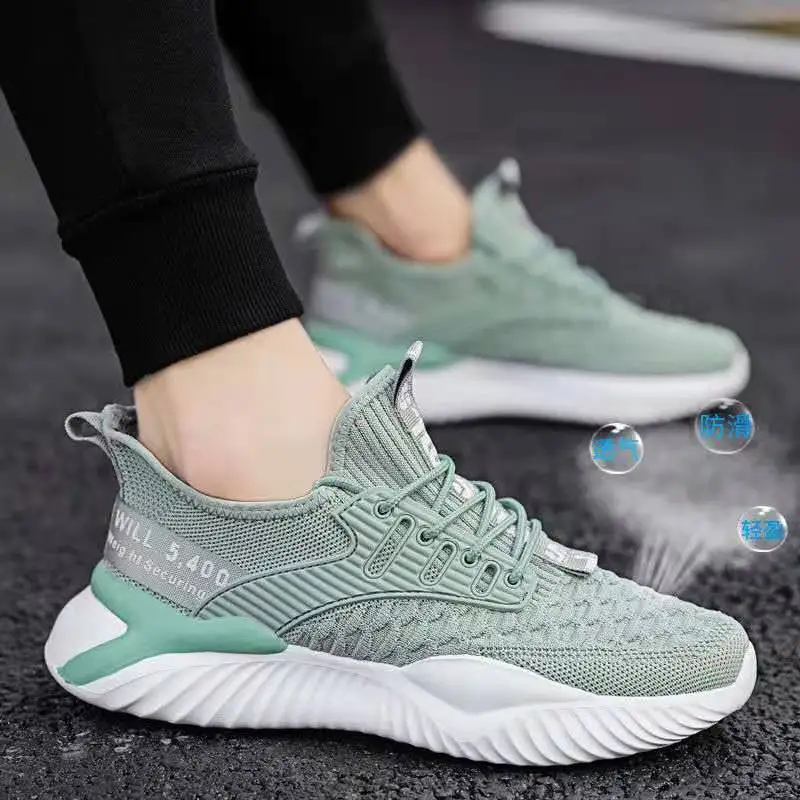 

Sale Sneakers Men‘s Shoe Lightweight Mesh Breathable Walking Male Footwear Sole Lace-up Vulcanized Men Running Shoes