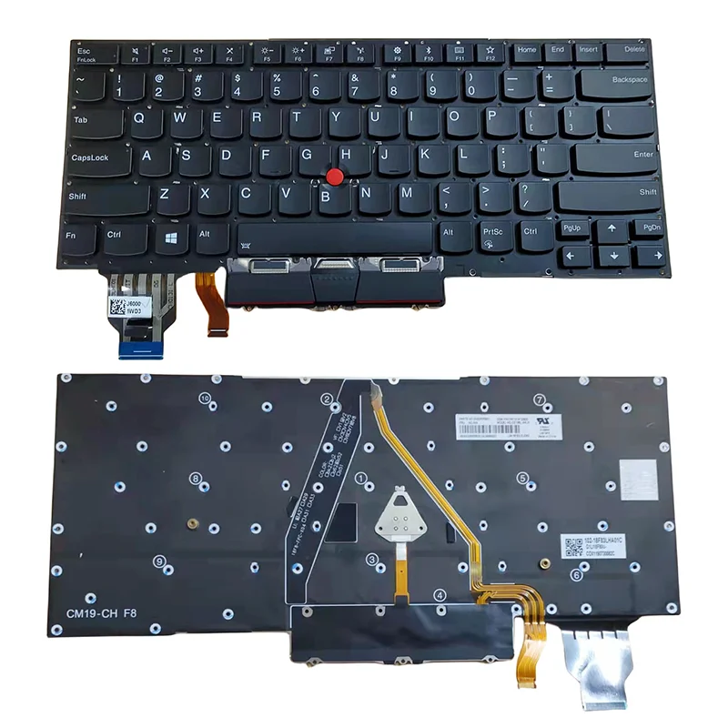 Новая клавиатура для ноутбука Lenovo Thinkpad X1 Carbon 7-го поколения 2019 типа 20QD 20QE 20R1 20R2 с подсветкой US