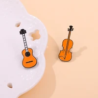 music series notes electric guitar violin brooch alloy drip oil badge school classroom gift performance group emblem commemorate