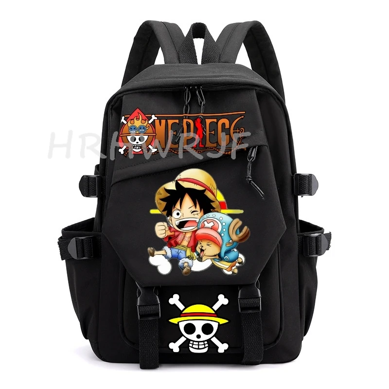 Фото Рюкзак ONE PIECE с изображением аниме-персонажа Монки Д. Луффи, вместительный, для ноутбука, школьный ранец для девочек, ученический рюкзак для начальной школы, для повседневного использования №1