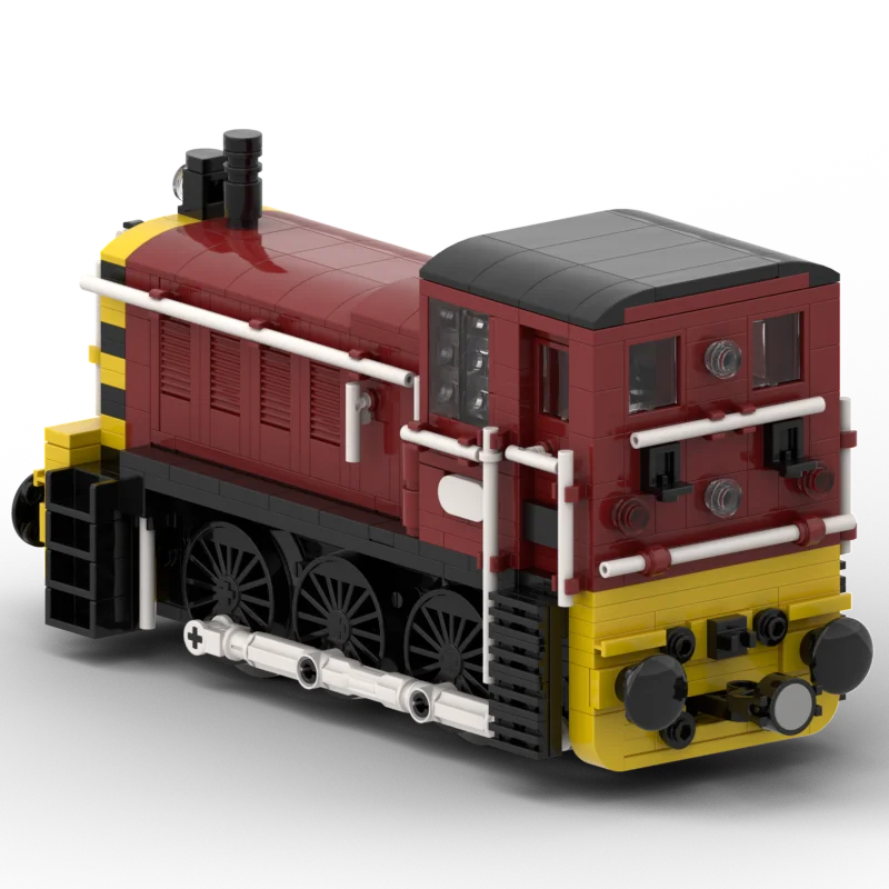 711 шт. MOC- 181418 Британский класс 03 0-6-0 DM Shunter (темно-красный печеночный 8-широкий)