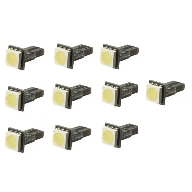 

10 х белые светодиодные клиновые лампы T5 5050 286 1 SMD для приборной панели, неcan-шина, 12 В