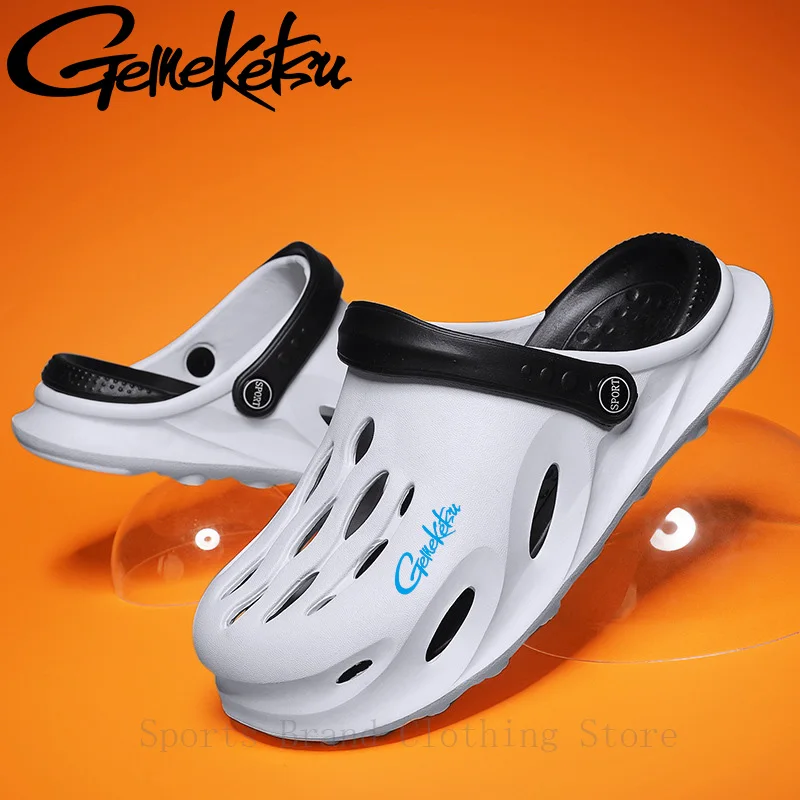 Новинка 2024 мужские летние нескользящие легкие туфли с отверстиями Baotou