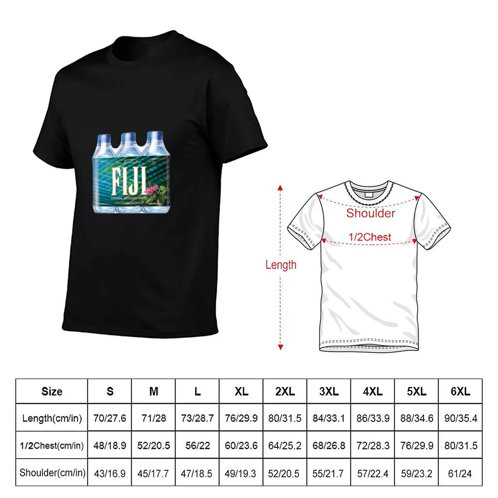 Футболка FIJI WATER SIXPACK, простая повседневная футболка с короткими рукавами (art.: 3920dbdfcdc0c) - 3920dbdfcdc0c
