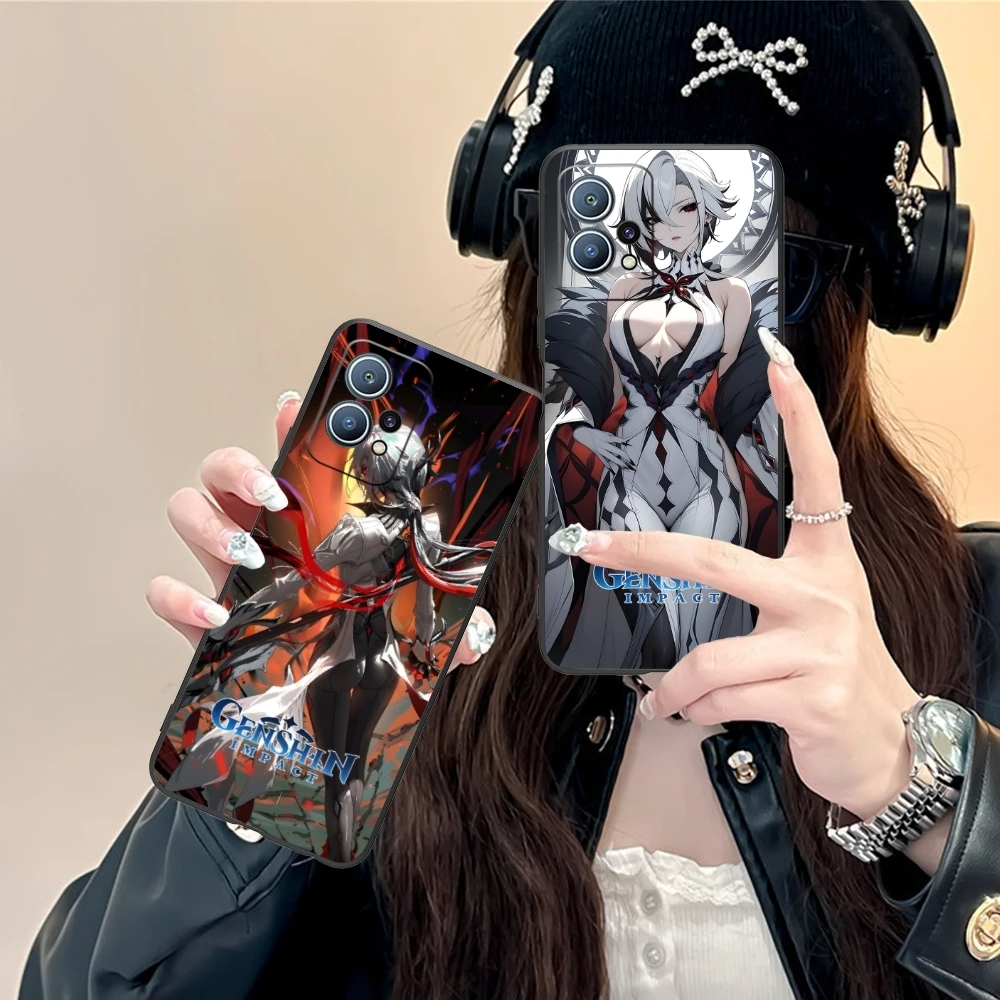 Чехол для сотового телефона Genshin Impact Arlecchino Huawei P60 P50 P40 P30 P20 P10 P9 P8 Pro Lite Plus черный