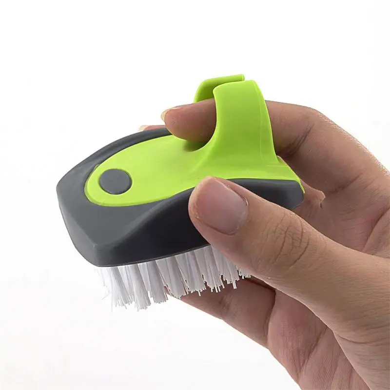 

Ringed Carrot Potato Brush 1pcs Abalone Cleaning Brush Multi-function Portable Kitchen Accessories With Finger Ring Silicone
