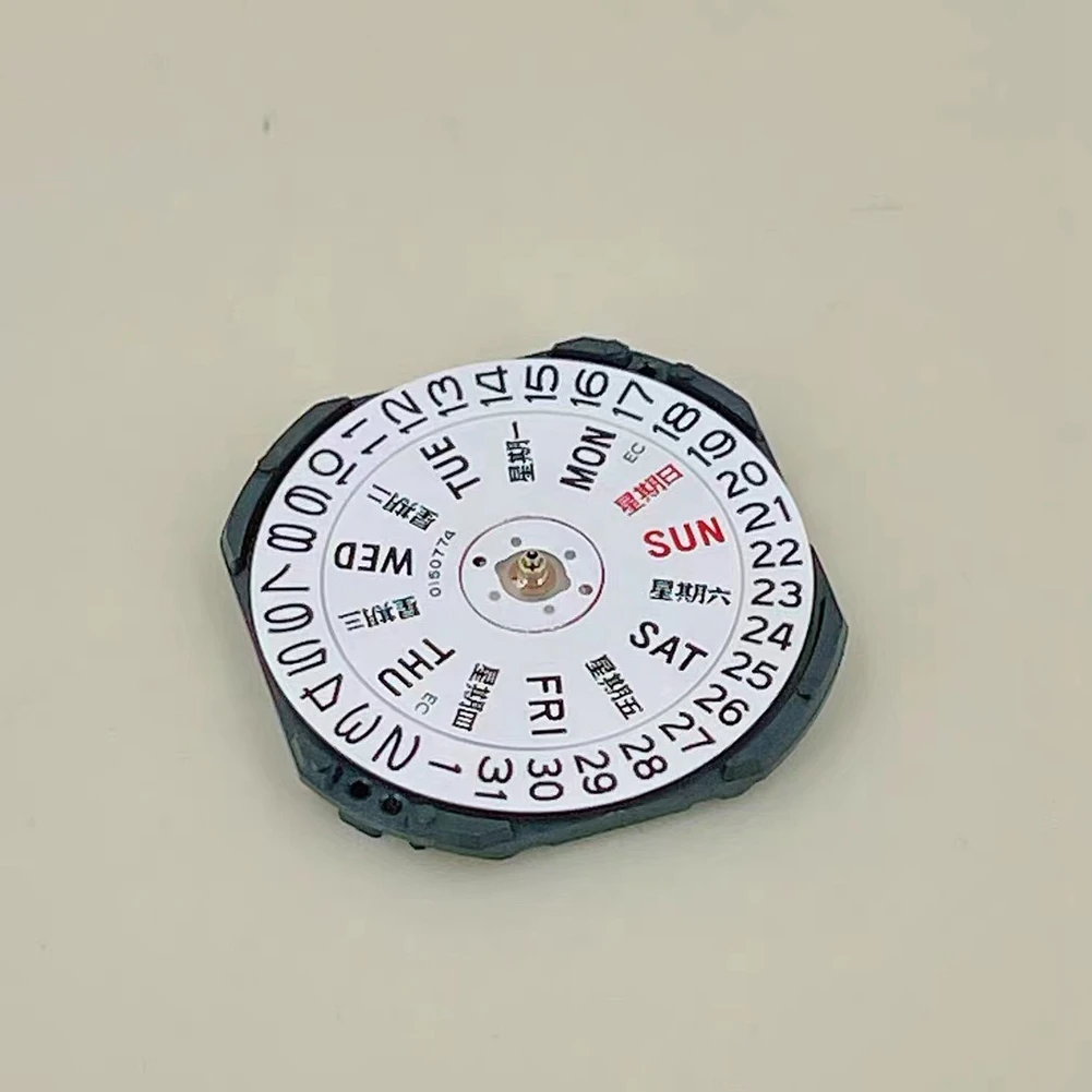 

Часы с японским механизмом VX43E VX43, кварцевый механизм с тремя контактами, с двойным календарем и окошком, с батареей