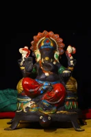 8 tibetan temple collection old bronze painted elephant trunk god of wealth ganesha worship buddha town house exorcism