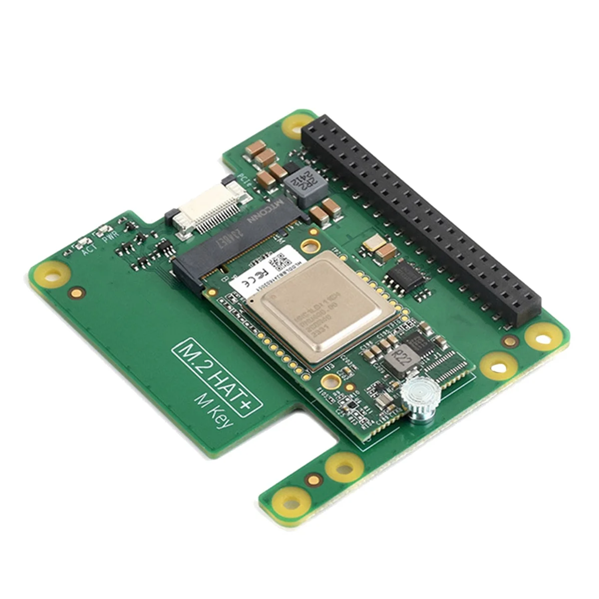 Для Raspberry Pi 5 AI Kit M.2 HAT + Hailo Al модуль ускорения 13 топов PCle Gen3 Ai для Linux Windows
