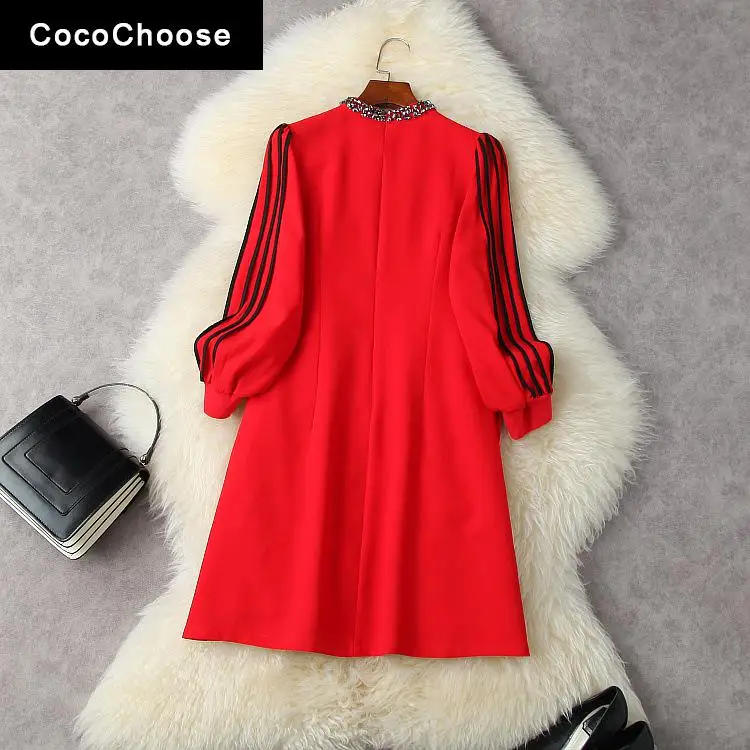 

Красные платья для женщин 2022, модное весенвечерние праздничное высококачественное роскошное городское Дизайнерское черное мини-платье со ...