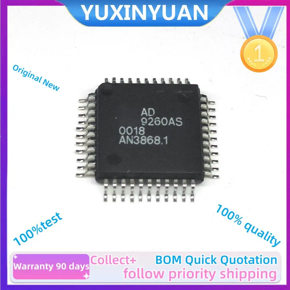 

2PCS AD9260AS AD9260ASZ QFP High-Speed Oversampling CMOS ADC with 16-Bit Resolution at a 2.5 MHz Output Word Rate