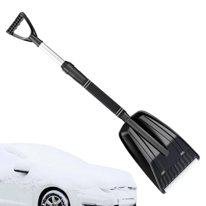 

Portable Snow Shovel Snow Scoop With Retractable Handle Extra Deep Snow Shovel For Home Garage 28inch Heavy Duty Snow Shovel