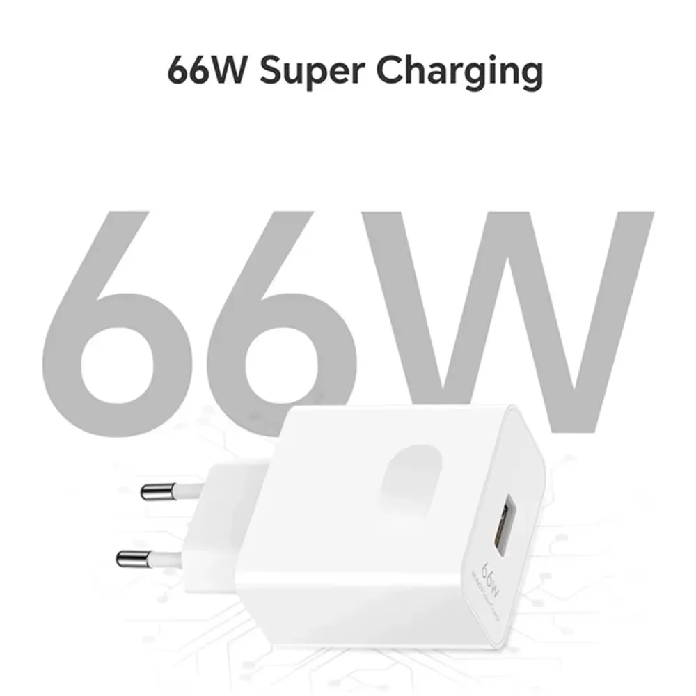 Фото Оригинальное зарядное устройство HONOR 66W SuperCharge (версия для ЕС) с кабелем Type-C 1 м 6А для HONOR Magic 7, 8 Lite, Pro, X9d, X8d, 600, 400 серии №1
