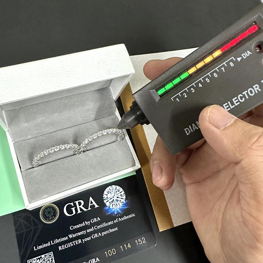 New In 30mm Round Brilliant Moissanite Earrings For Women S925 Silver Ear Studs Real Diamond Ear Jewelry Pass Tester With GRA