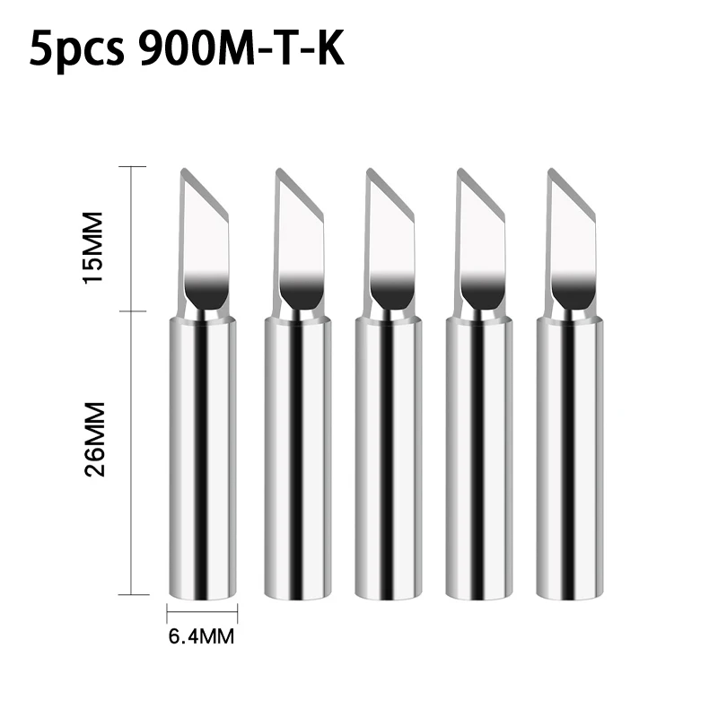 

Наконечники для паяльника серии 900M-T K/SK/B/I/IS/1C/2C/3C/4C/2.4D/3.2D, бессвинцовая сварочная головка BGA, аксессуары для паяльника, 5 упаковок
