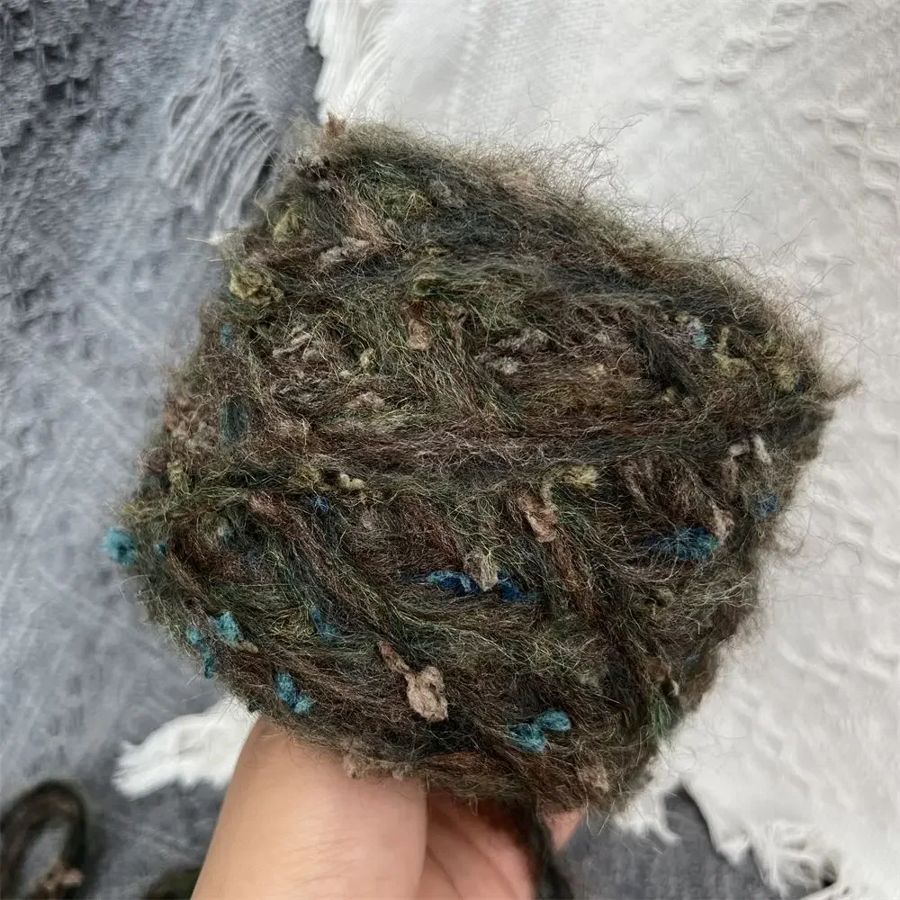 Лесная зеленая пряжа 200 г многожильная мохеровая натуральная мягкая ручная