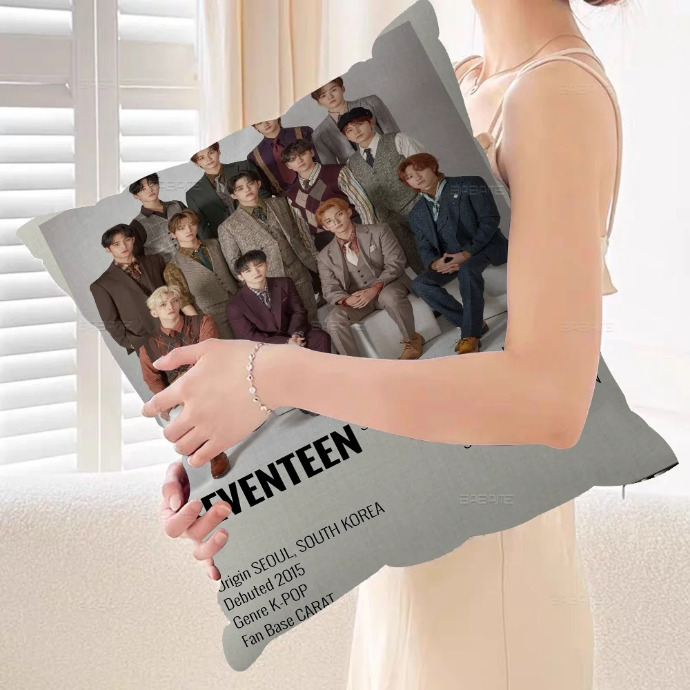 S-Seventeen K-Kpop Cushion Cover Pillowcase Upholstery Sofa Throw Pillow Home Decor Pillowcas