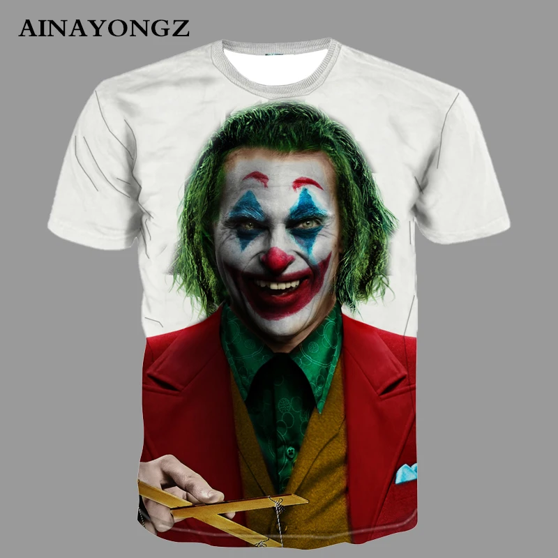 Funny Actor Joker T Shirt Man Summer Clothes Blouse Anime Jokes Manga Print Men Hip Hop Tshirt Tops Streetwear Oversize T-shirt