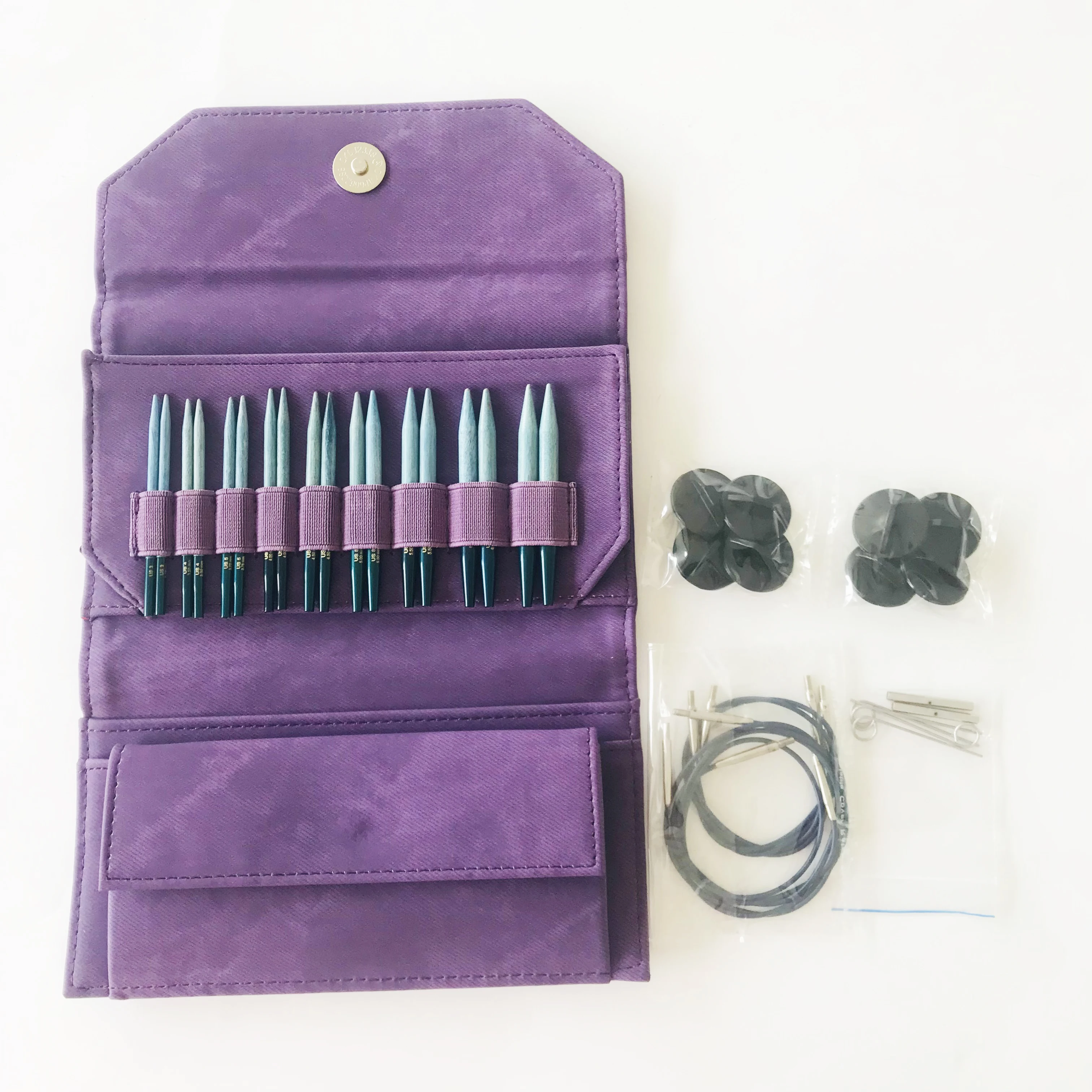 LYKKE Indigo 9 см (3 5 дюйма) набор со сменными иглами-фиолетовая джинсовая фототкань