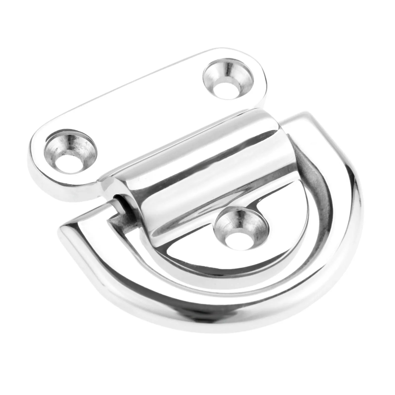 

1 PC Marine Boat Yacht 316 Stainless Steel Folding Pad Eye Deck Lashing Ring D-ring With Cleat Plate Boat Hardware Accessories