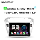 HD 1280*720 360 камера 8G + 128G Android 11,0 автомобильный DVD-плеер GPS WIFI Bluetooth RDS радио для peugeot 301 Citroen Elysee 2013-2016